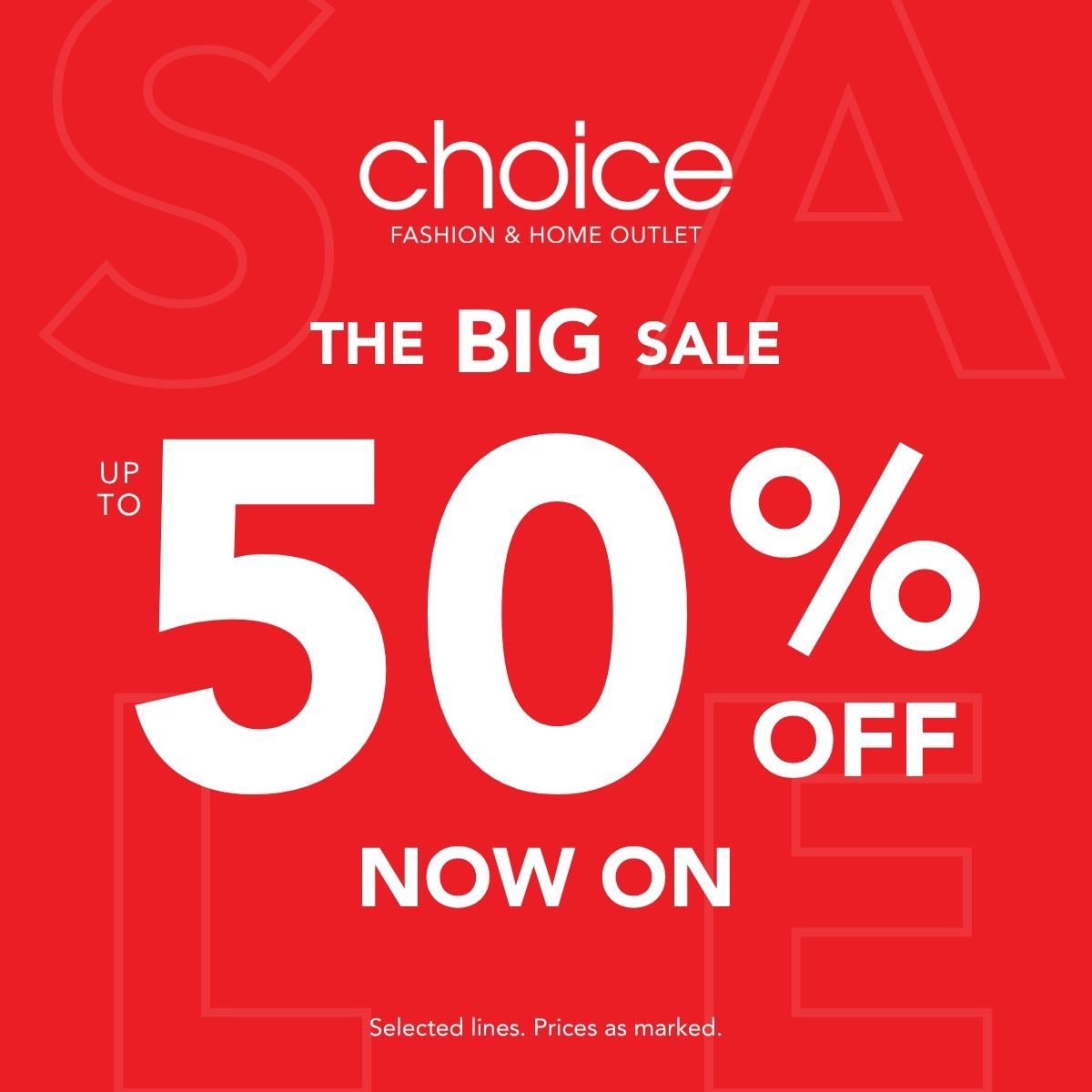 The big Choice SALE is now on! – The Galleria Outlet Shopping